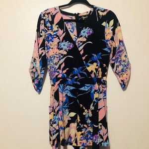 Yumi Kim Black/Pastel Floral Romper